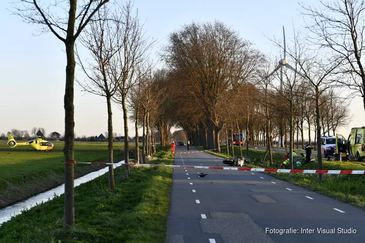 Motorrijder overleden na eenzijdig ongeluk bij Oudendijk