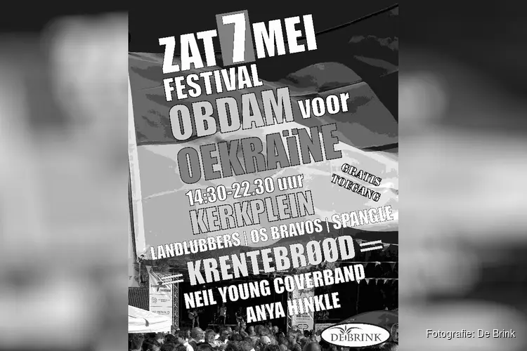 Kom zaterdag 7 mei naar Festival Obdam voor Oekraïne!