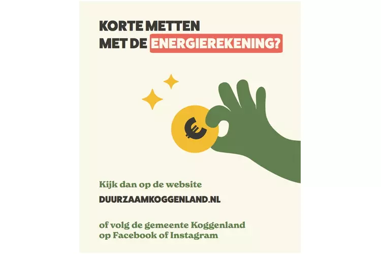 Gemeente Koggenland helpt inwoners met campagne om energierekening te verlagen